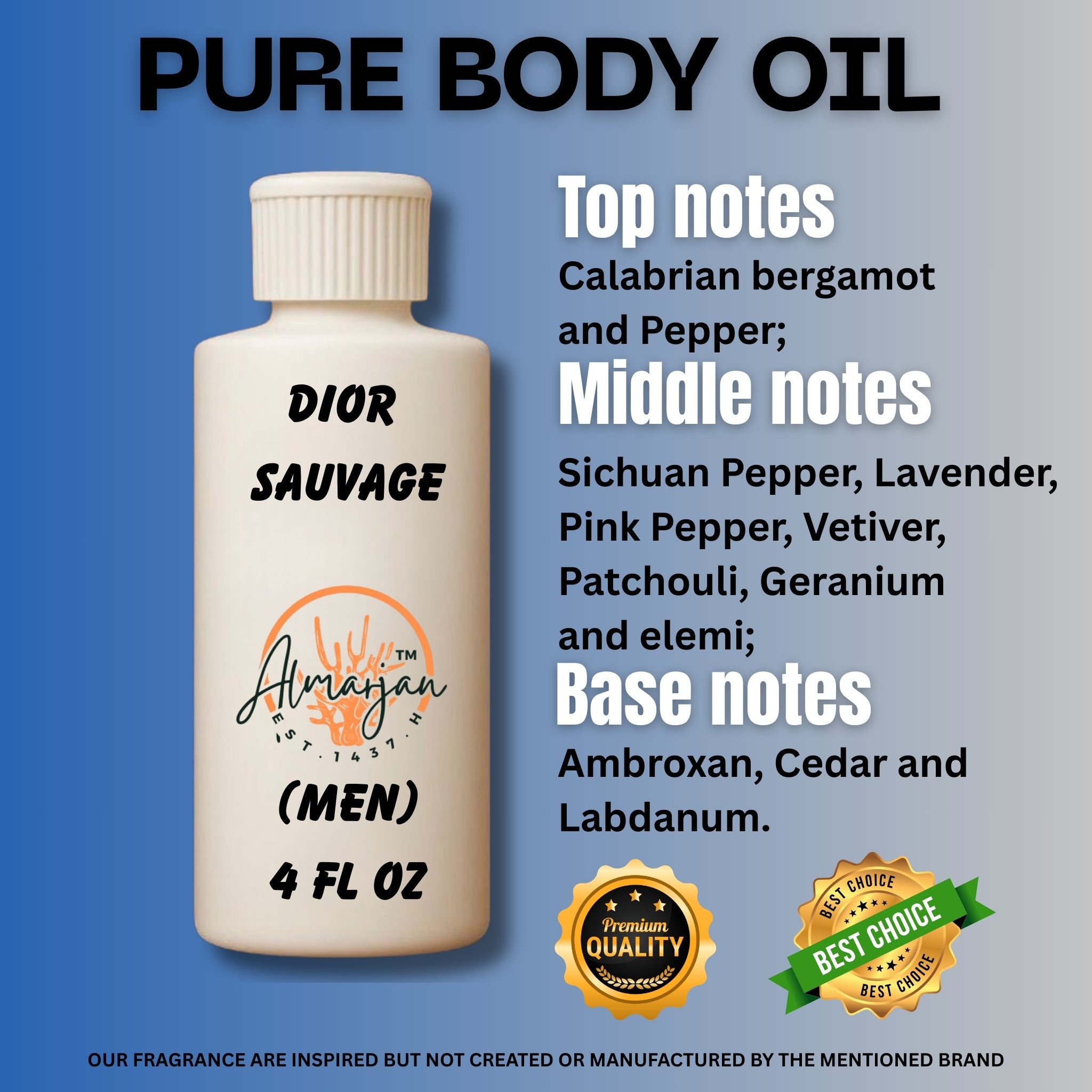 Dior Sauvage type Boy oil