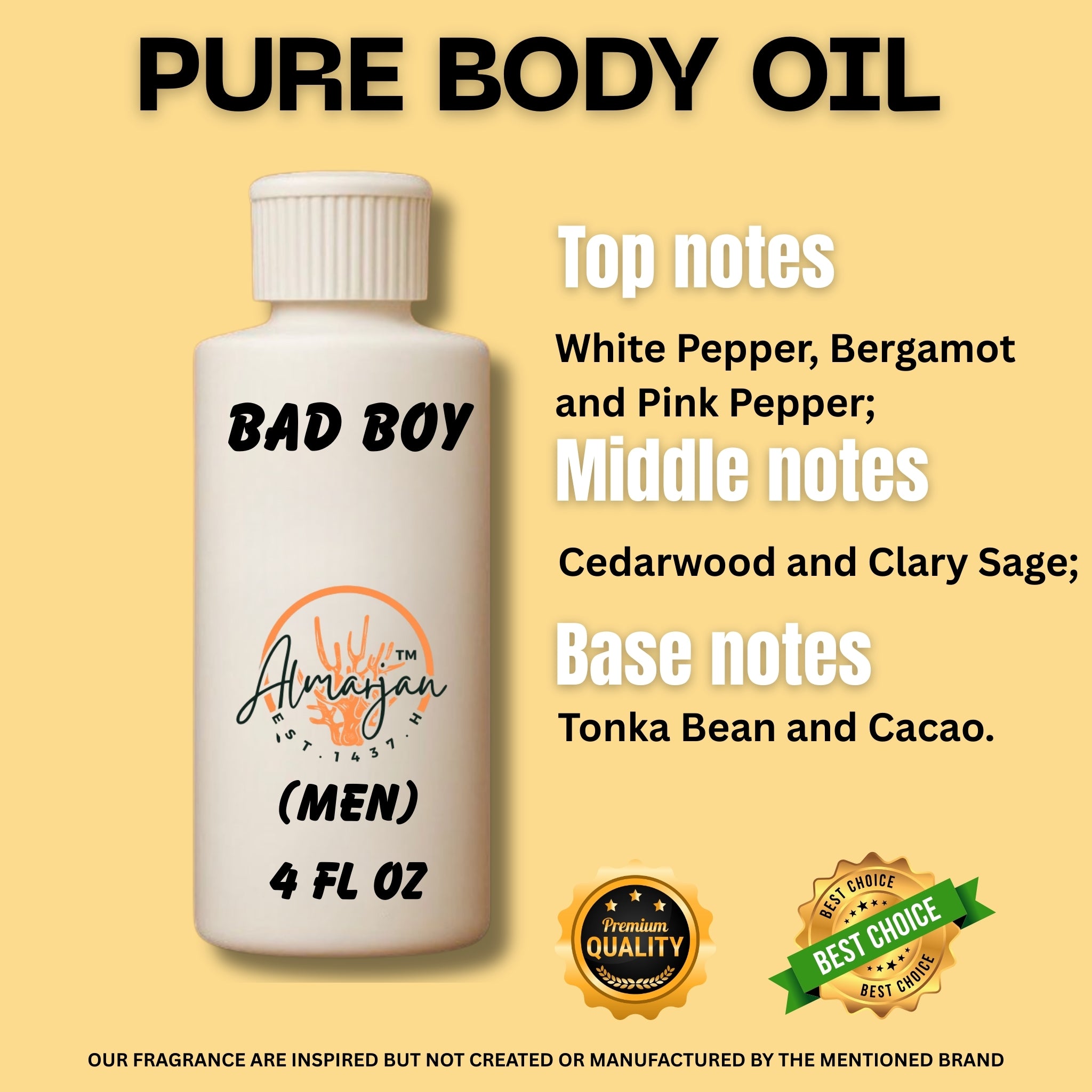 Bad Boy type Body oil