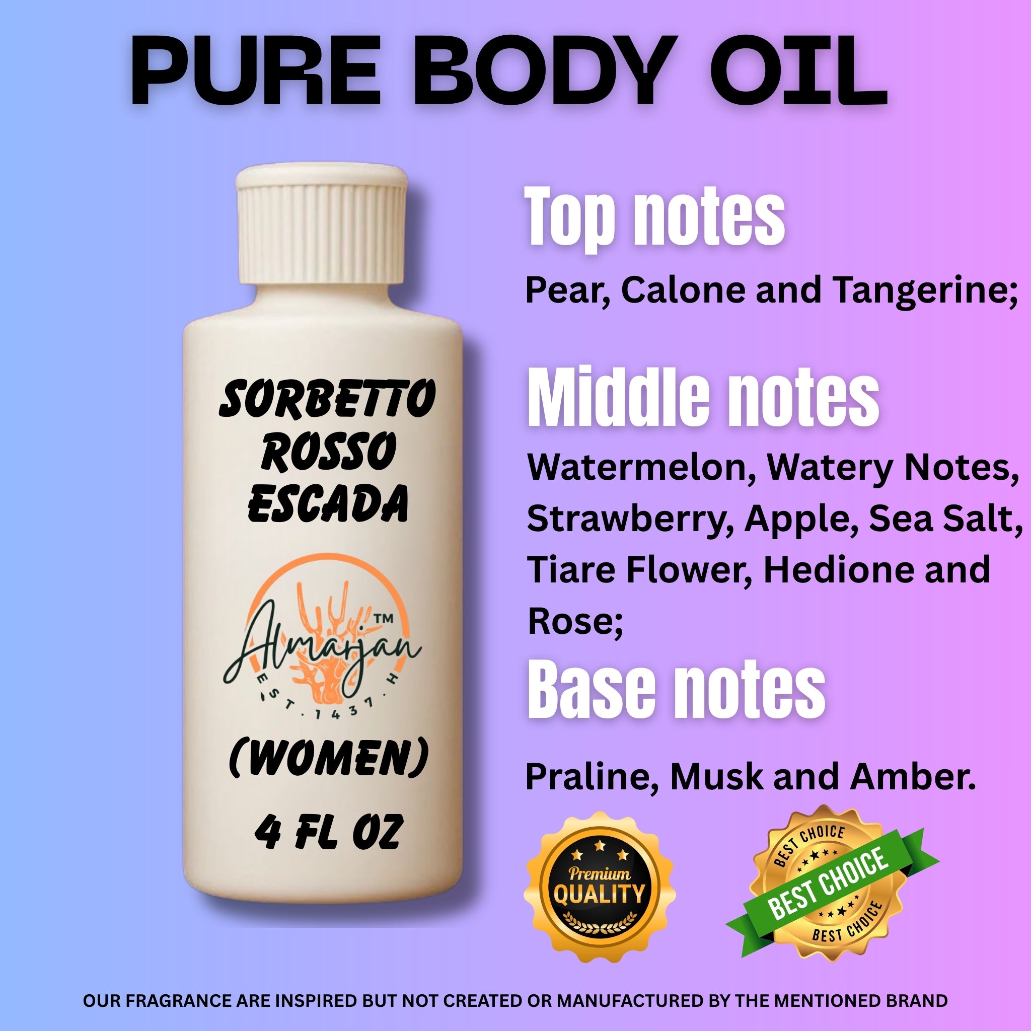 Sorbetto Escada type Body oil