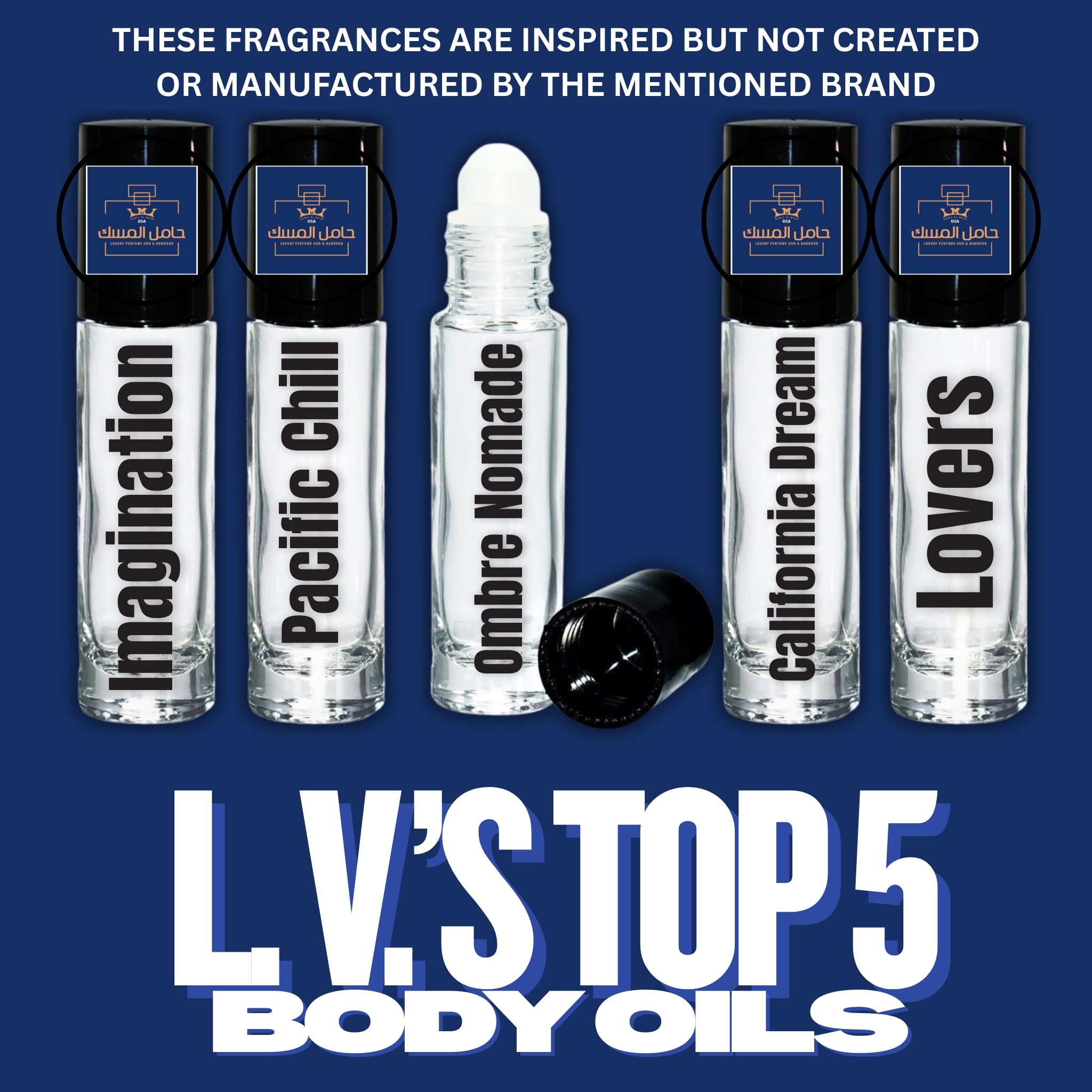 L V’s type top 5 body oils travel size
