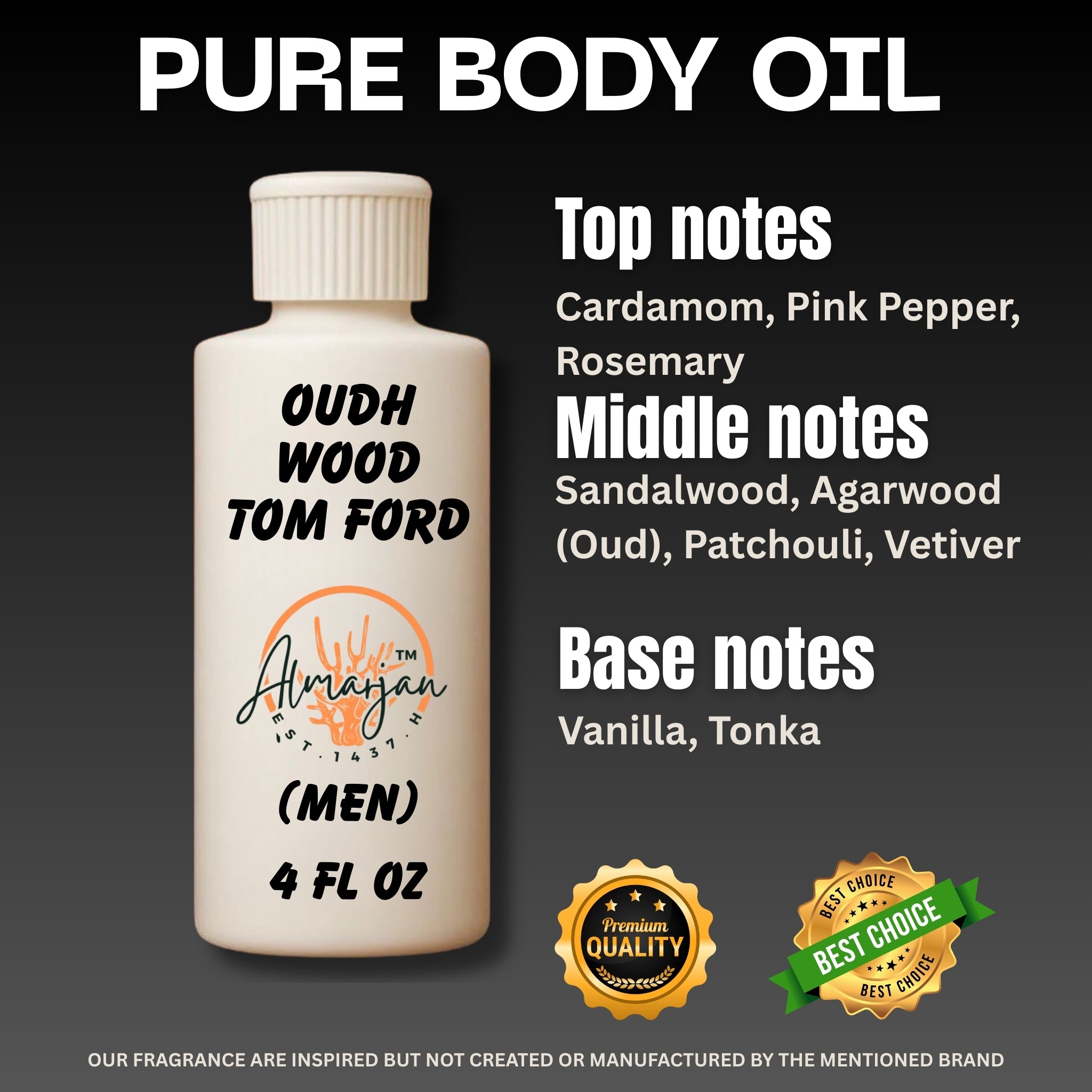Oudh Wood Tom Ford type Body Oil