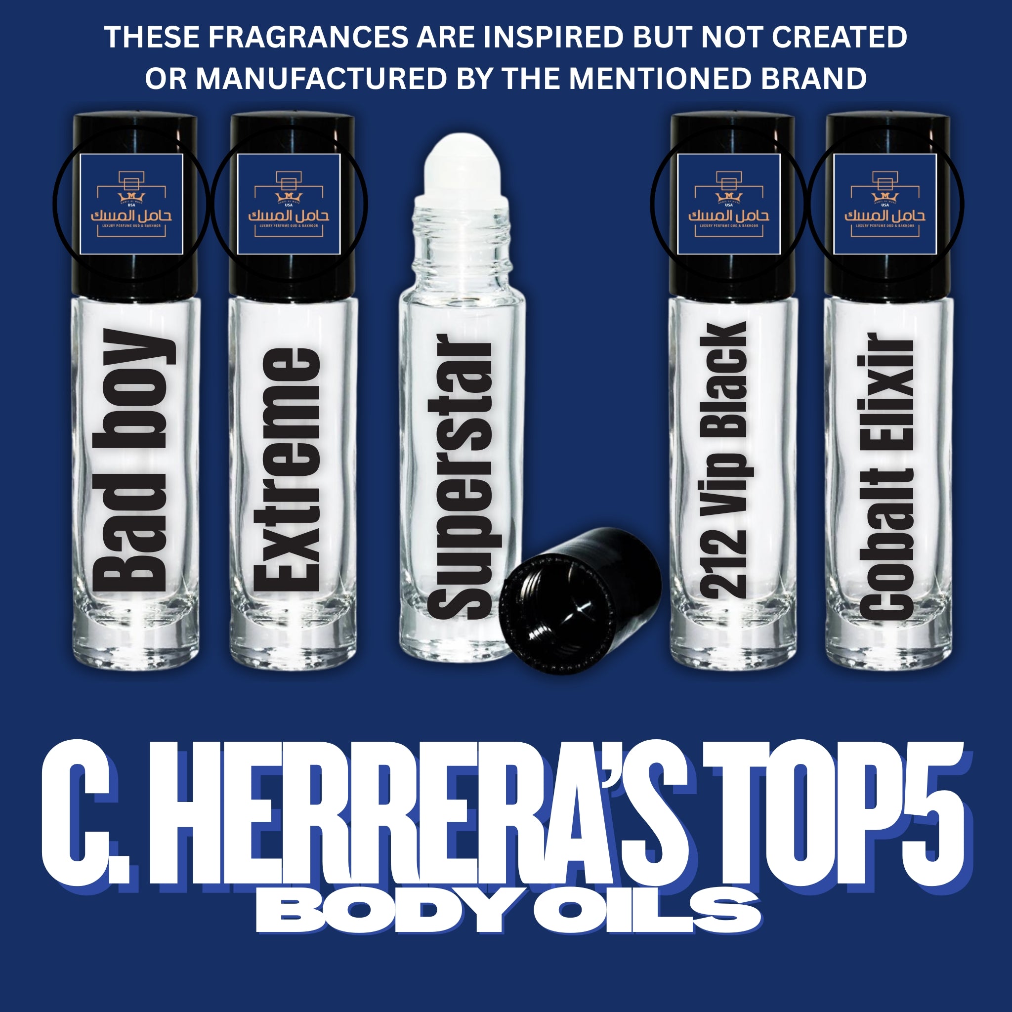 C. Herrera’s type top 5 body oils travel size