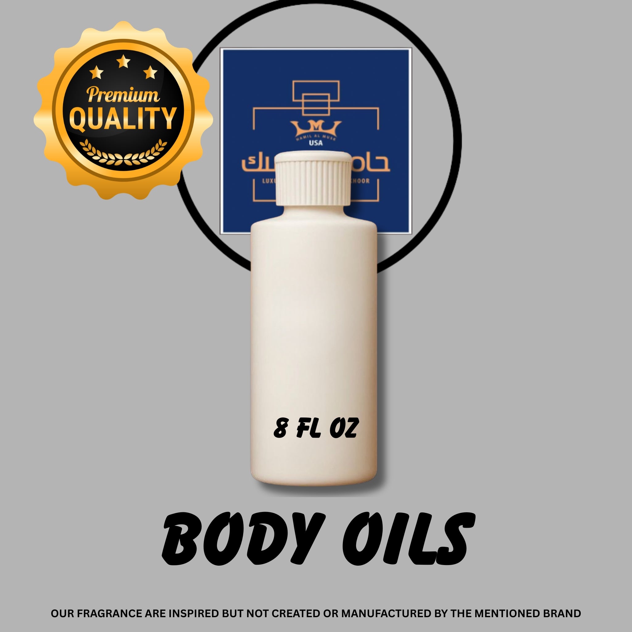 8 oz plastic bottle Body oils