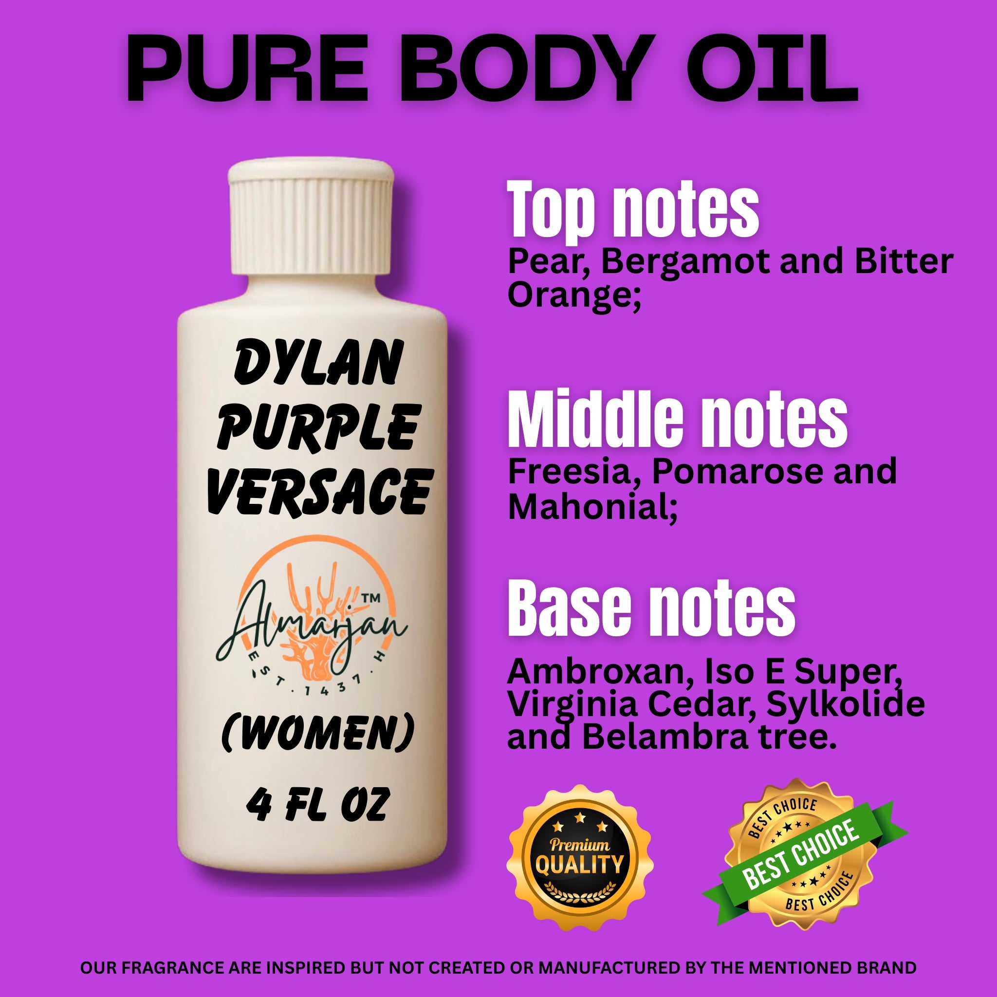 Dylan Purple Versace type Body Oil