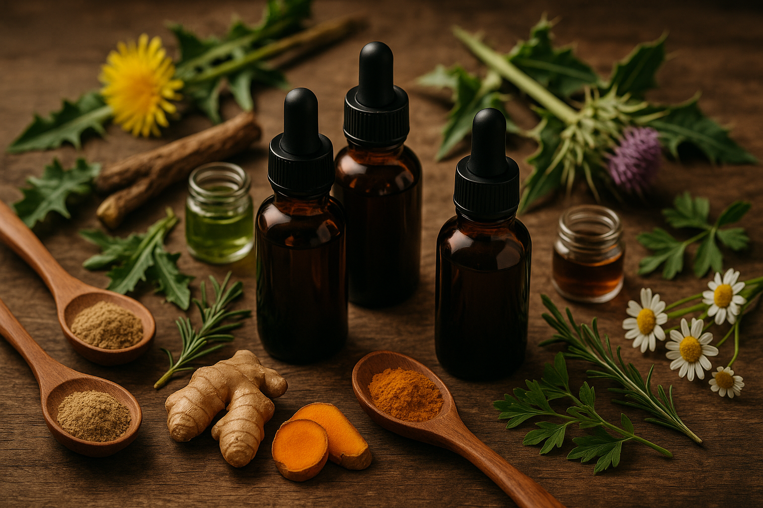 HERBAL BITTERS AND HERBS